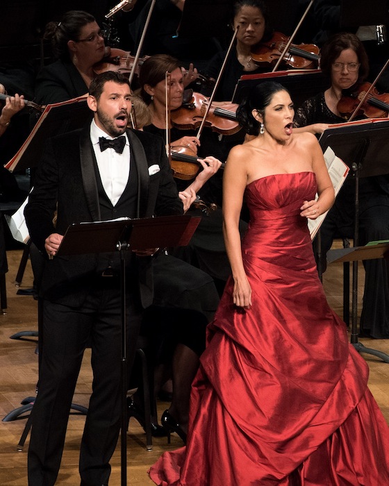 Tenor Michele Angelini and mezzo-soprano Viveca Genaux perform at the Washington Concert Opera gala. Photo: Don Lassell