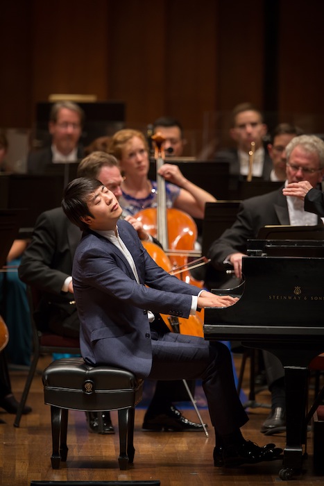 Lang Lang performed Rachmaninoff's Piano Concerto No. 1 with Christoph Eschenbach and the National Symphony Orchestra at Sunday night's gala concert at the Kennedy Center. Photo: Steven Suchman