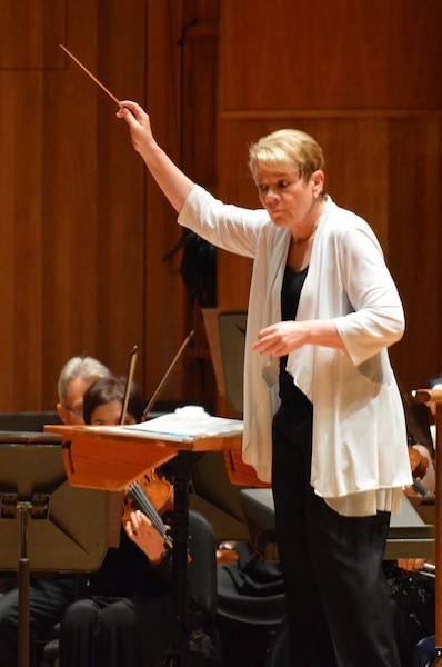 Music director Marin Alsop led the Baltimore Symphony Orchestra in the world premiere of Caroline Shaw's "The  Baltimore Bomb" Saturday night. Photo: Ricky O'Bannon