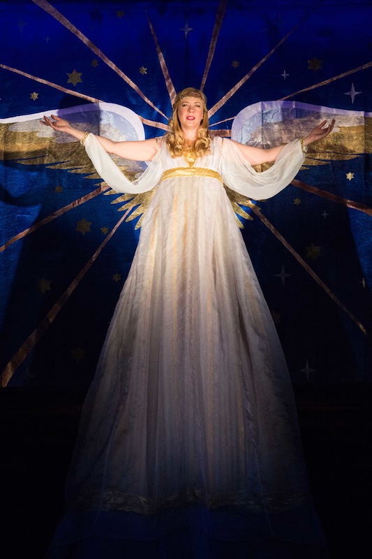 Emily Noël as the Angel in the Folger Consort's "Second Shepherd's Play." Photo Brittany Dilberto