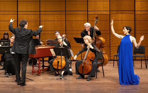 Photo of Opera Lafayette orchestra with Pascale Beaudin and Ryan Brown